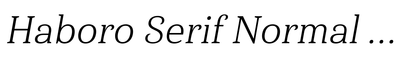 Haboro Serif Normal Book Italic